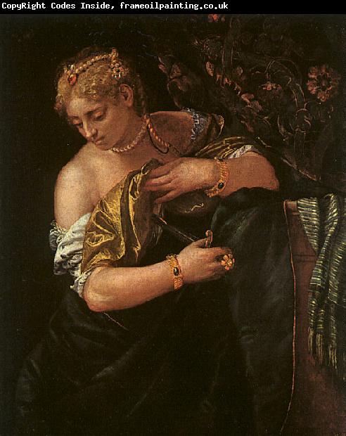  Paolo  Veronese Lucretia Stabbing Herself